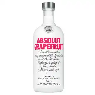 Prestons Absolut grapefruit vodka (1x 750ml) offer