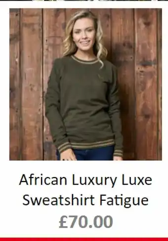 African luxury luxe sweatshirt fatigue