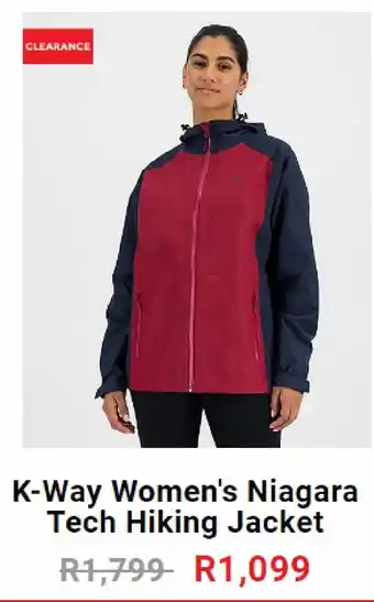 Cape Union Mart K-way women's niagara tech hiking jacket offer