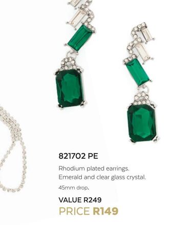 Rhodium plated earrings