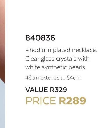 Honey Fashion Accessories Rhodium plated necklace offer