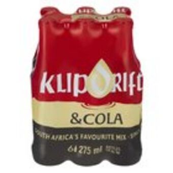 Klipdrift & cola 275ml x 6