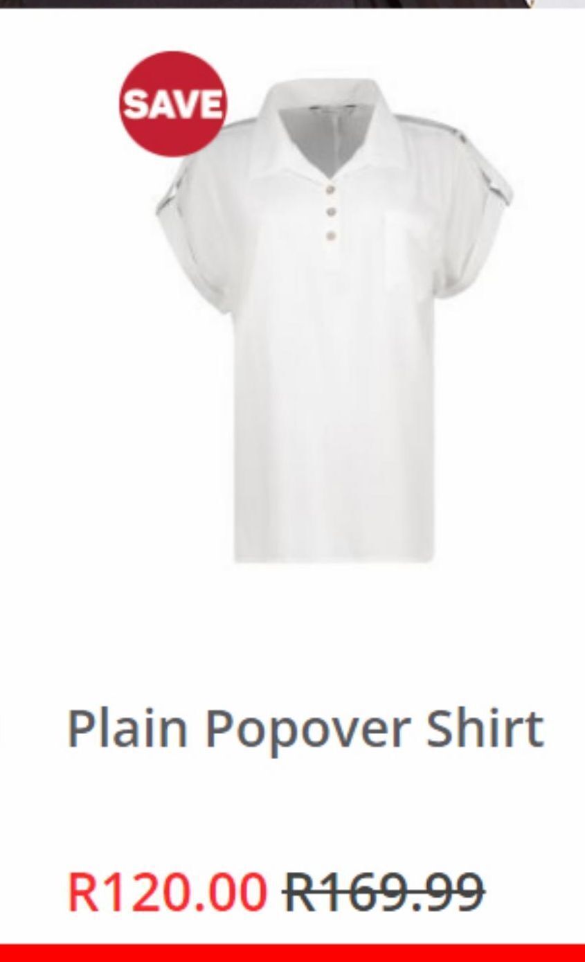 Plain popover shirt offer at Pick N Pay Clothing