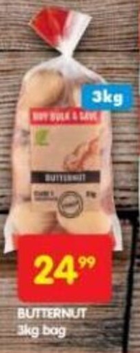 Shoprite BUTTERNUT 3kg bag offer
