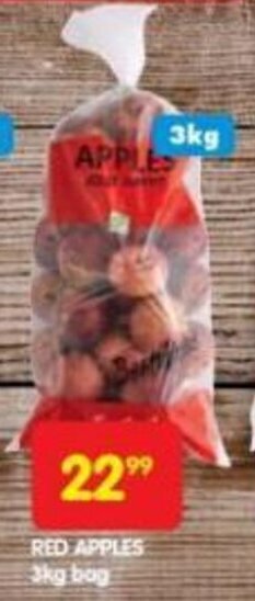 Shoprite RED APPLES 3kg bag offer