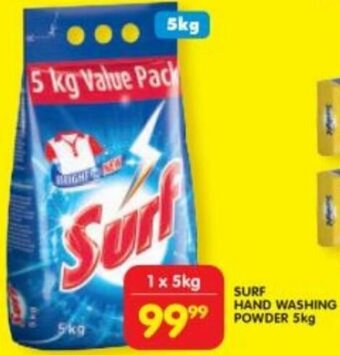 Shoprite SURF HAND WASHING POWDER 5kg offer