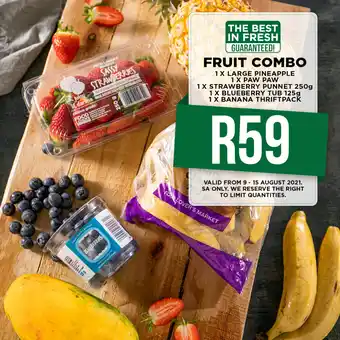 Food Lover's Market Fruit Combo (Pineapple, Paw Paw, Strawberry Punnet, Blueberry Tub, Banana Thriftpack) offer