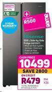 Game Hisense 508l side by side fridge h670sit offer