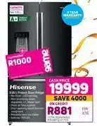 Game Hisense 536l french door fridge offer