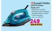 Game Russell hobbs 2000w steam spray iron offer