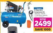 Game Tradeair 3 piece 50l compressor kit offer