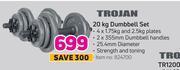 Game Trojan 20kg dumbbell set offer