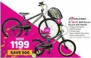 Raleigh 16 or 20 bmx burner bicycle with helmet-each