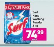 Game Surf hand washing powder-3kg each offer