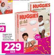 Game Huggies gold or extra care jumbo pack assorted sizes-each offer