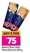 Game Bakers blue label marie biscuits-for 5 x 200g offer