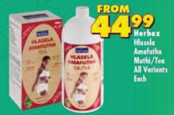 Shoprite Herbex Hlasela Amafutha Muthi/Tea All Variants Each offer