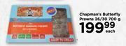Food Lover's Market Chapman's butterfly prawns 26/30-700g each offer