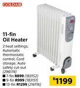 Goldair 11 fin oil heater offer at Builders Warehouse