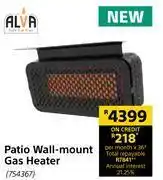 Builders Warehouse Alva patio wall mount gas heater offer