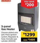 Goldair 3 panel gas heater offer at Builders Warehouse