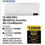 Builders Warehouse Samsung 12000 btu wind free inverter air conditioner offer
