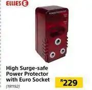 Builders Warehouse Ellies high surge safe power protector with euro socket offer