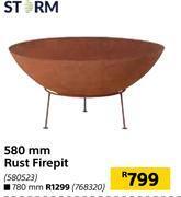 Builders Warehouse Storm 580mm rust firepit offer