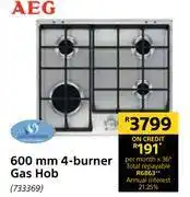 Builders Warehouse Aeg 600mm 4 burner gas hob offer