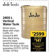 Builders Warehouse Jojo tanks 2400l vertical water tank offer