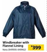 Builders Warehouse Windbreaker with flannel lining (navy) offer