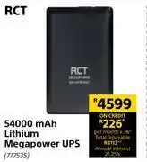 Rct 54000 mah lithium megapower ups