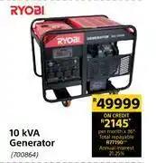 Builders Warehouse Ryobi 10 kva generator offer