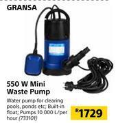 Builders Warehouse Gransa 550w mini waste pump offer