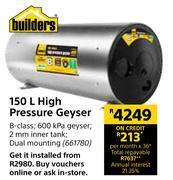 Builders Warehouse Builders 150l high pressure geyser offer