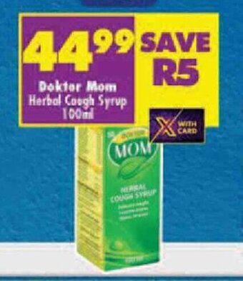 Shoprite Doktor Mom Herbal Cough Syrup 100ml offer