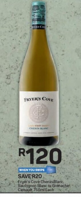 Pick n Pay Fryer's Cove Chenin Blanc, Sauvignon Blanc or Grenache Cinsault 750ml Each offer