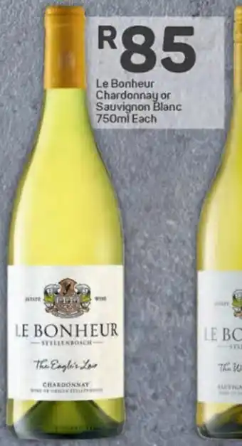 Pick n Pay Le Bonheur Chardonnay or Sauvignon Blanc 750ml Each offer