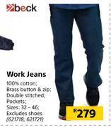 Builders Warehouse Beck work jeans offer
