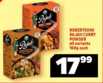 Usave ROBERTSONS RAJAH CURRY POWDER all variants 100g each offer