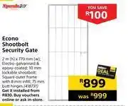 Builders Warehouse Xpanda diy econo shootbolt security gate-2m (h) x 770mm (w) offer