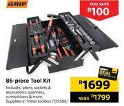 Builders Warehouse Grip 86 piece tool kit offer