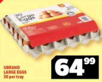 Usave Ubrand Large Eggs 30 per tray offer