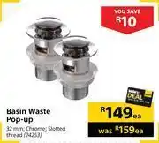 Builders Warehouse Basin waste pop up-each offer