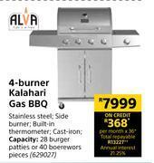 Builders Warehouse Alva 4 burner kalahari gas bbq offer