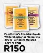 Food Lover's Market Food lover's cheddar, gouda, white cheddar or mozzarella-for 3 x 400g offer