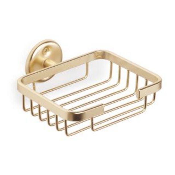 Soap dish, wall mounted, stainless steel, brushed… offer at Gelmar