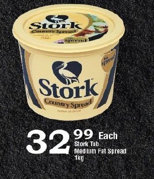Oxford Freshmarket Stork Tub Medium Fat Spread 1kg offer