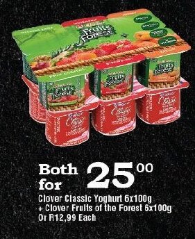 Oxford Freshmarket Clover Classic Yoghurt 6x100g offer