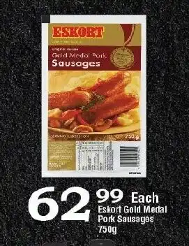 Oxford Freshmarket Eskort Gold Medal Pork Sausage 750g offer